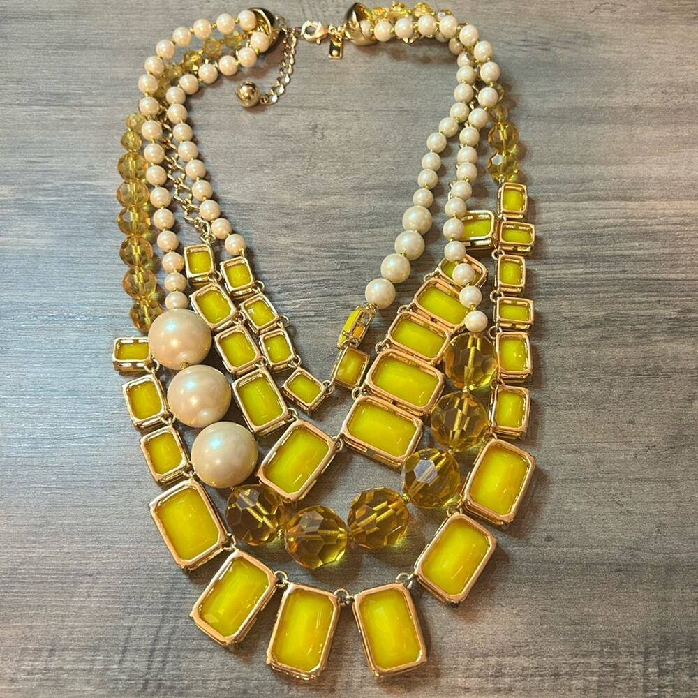 Kate Spade New York Statement Necklace #F009 Oversized Yellow Pearl WOW!!! - Picture 8 of 10